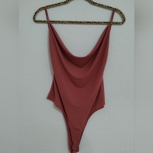 Mauve Color Strappy Thong Body suit
